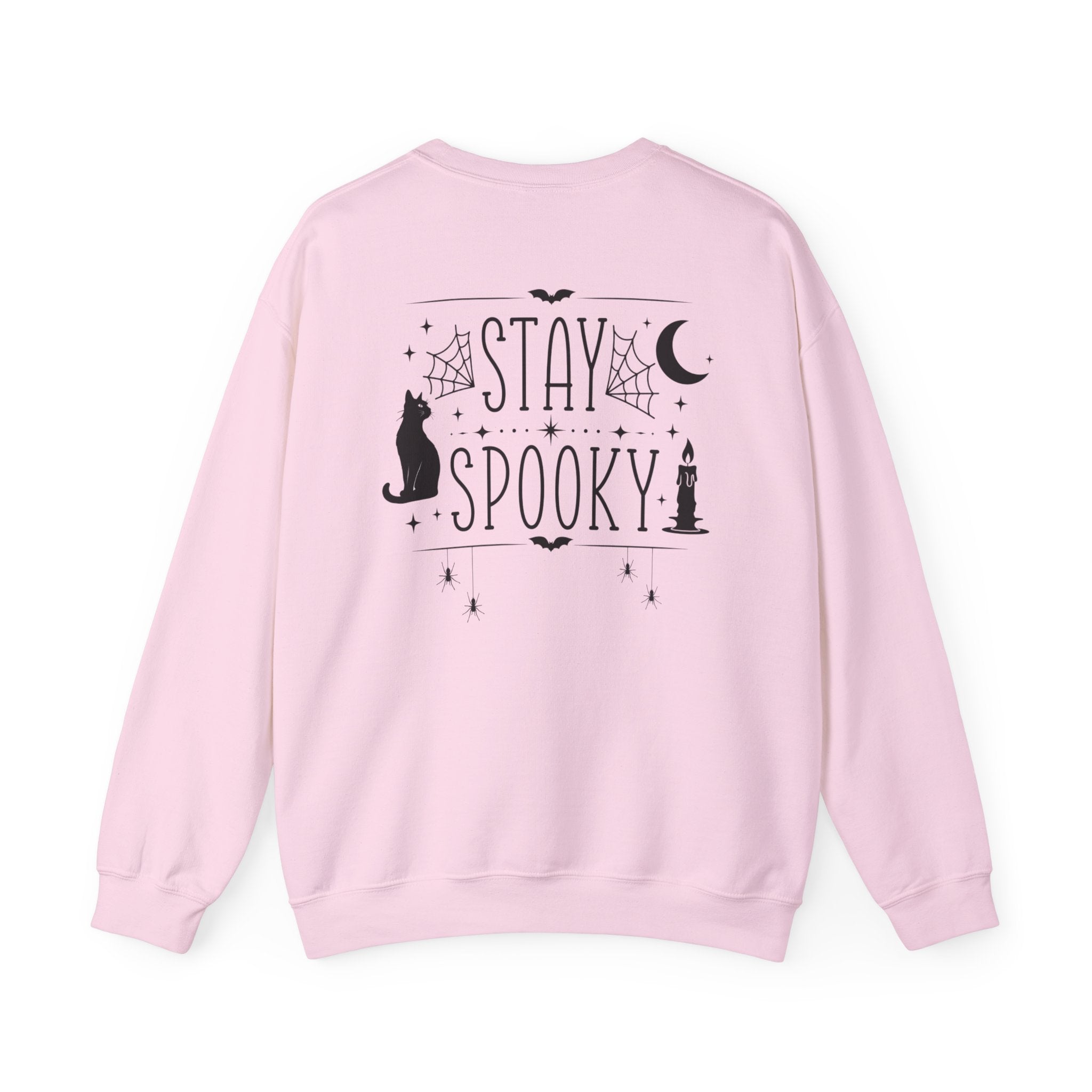 Stay Spooky Sweatshirt – Halloween Cat Moon Graphic Crewneck