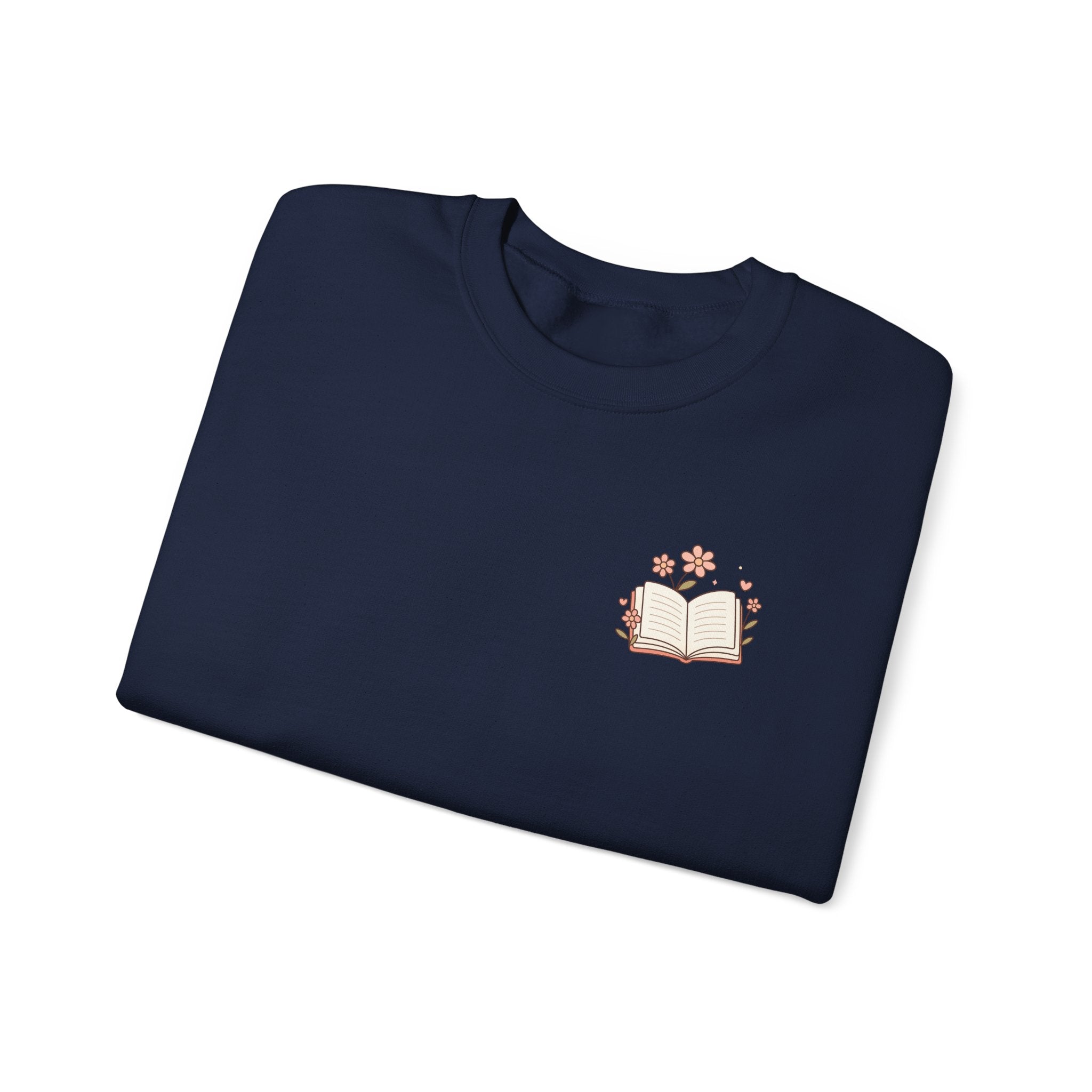 Book Lover Sweatshirt — “Fill Life with Color One Page at a Time” Crewneck