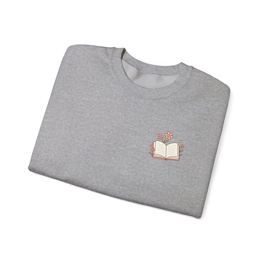 Book Lover Sweatshirt — “Fill Life with Color One Page at a Time” Crewneck