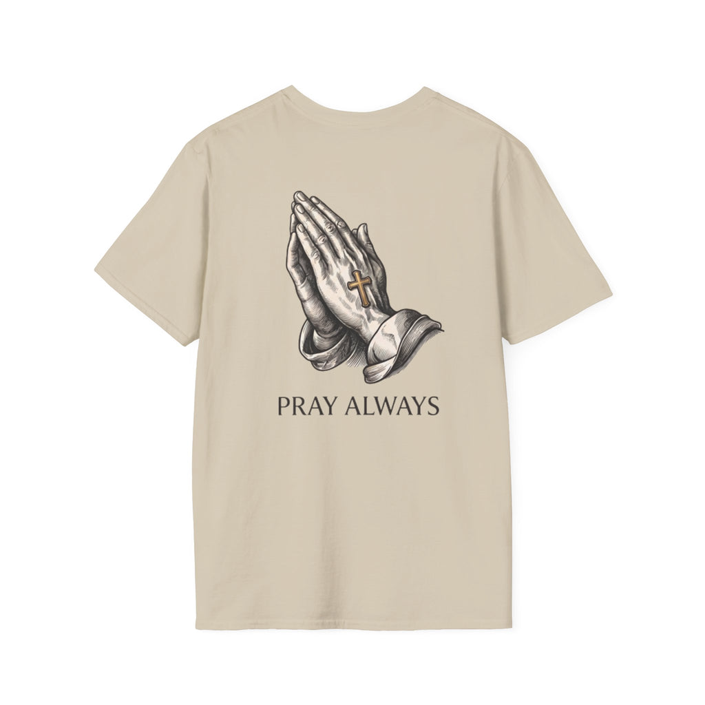 Prayer Hands T-Shirt — "Pray Always" Christian Faith Tee