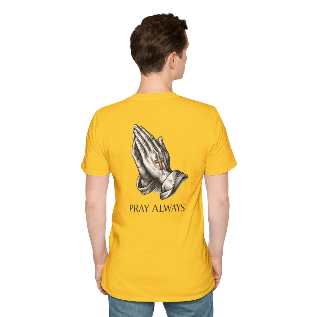 Prayer Hands T-Shirt — "Pray Always" Christian Faith Tee