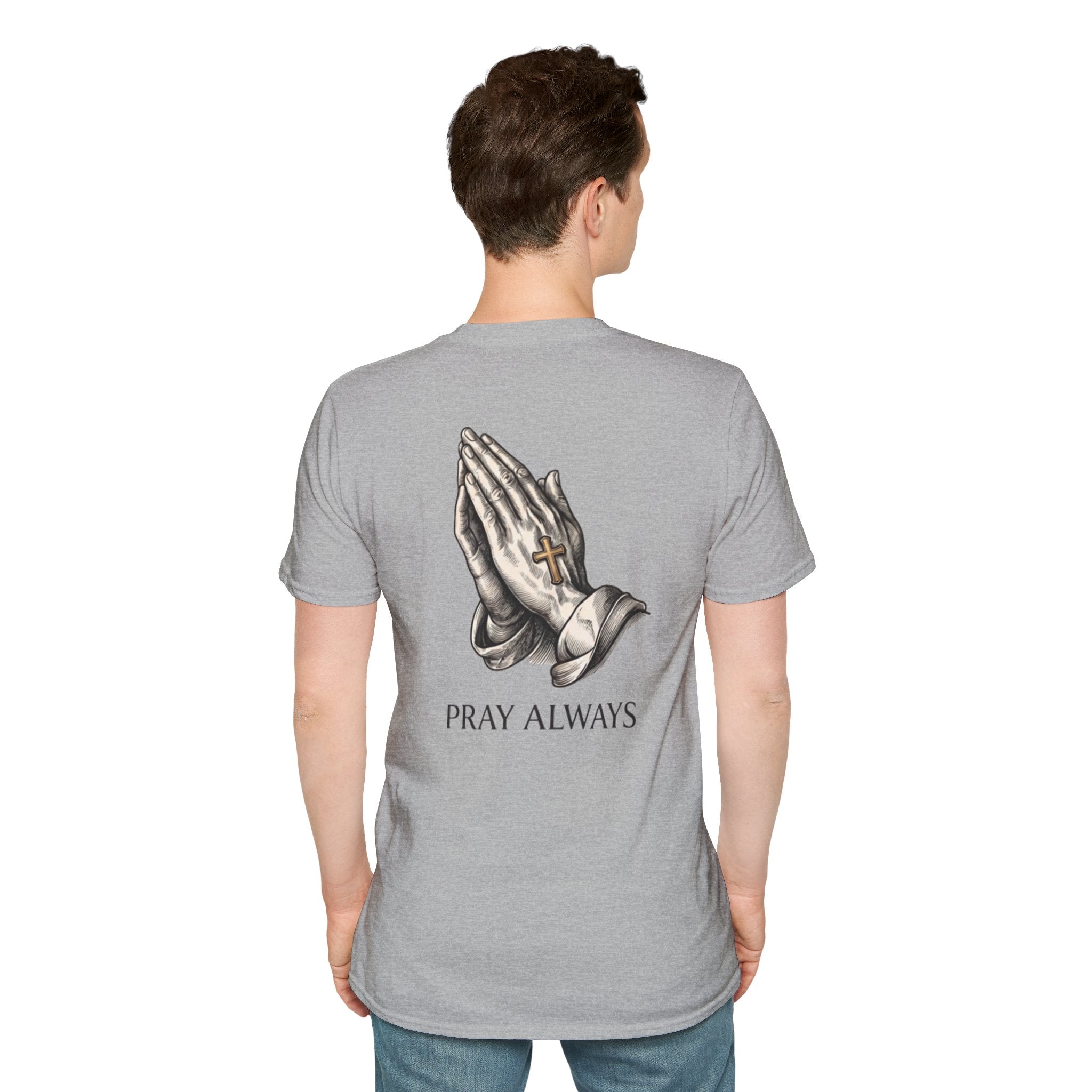 Prayer Hands T-Shirt — "Pray Always" Christian Faith Tee