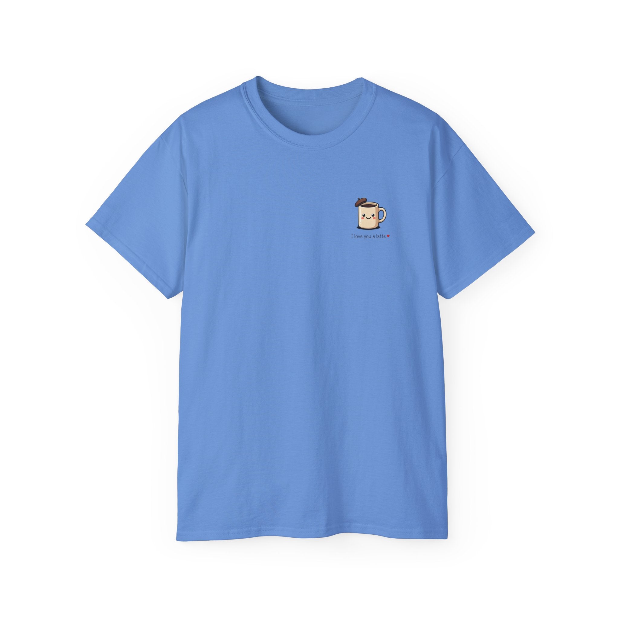 Coffee Mug Tee - Cute Kawaii Coffee Cup Design with “I love you a latte”