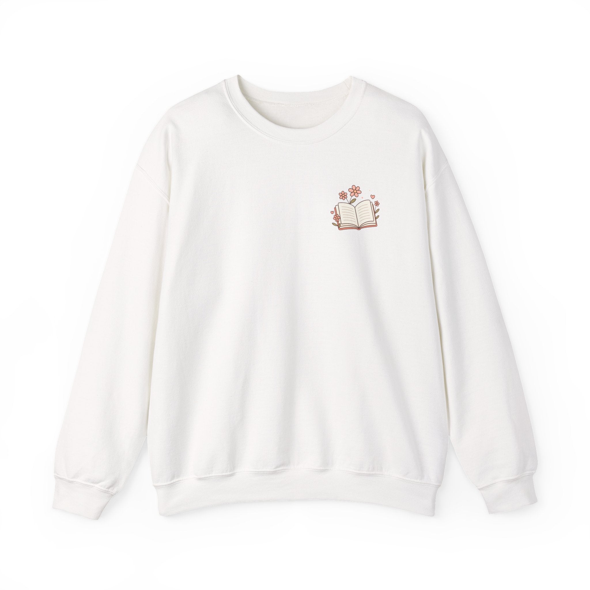 Book Lover Sweatshirt — “Fill Life with Color One Page at a Time” Crewneck