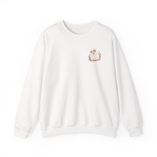 Book Lover Sweatshirt — “Fill Life with Color One Page at a Time” Crewneck