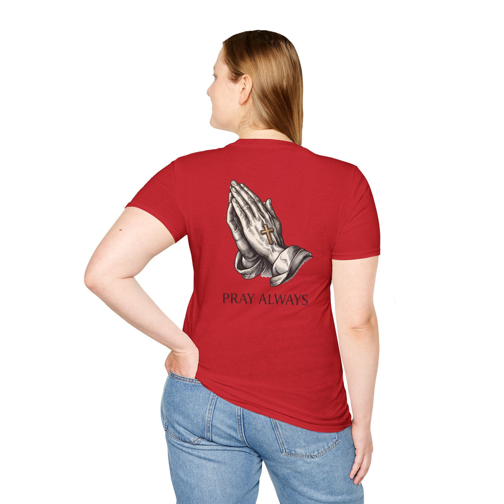 Prayer Hands T-Shirt — "Pray Always" Christian Faith Tee