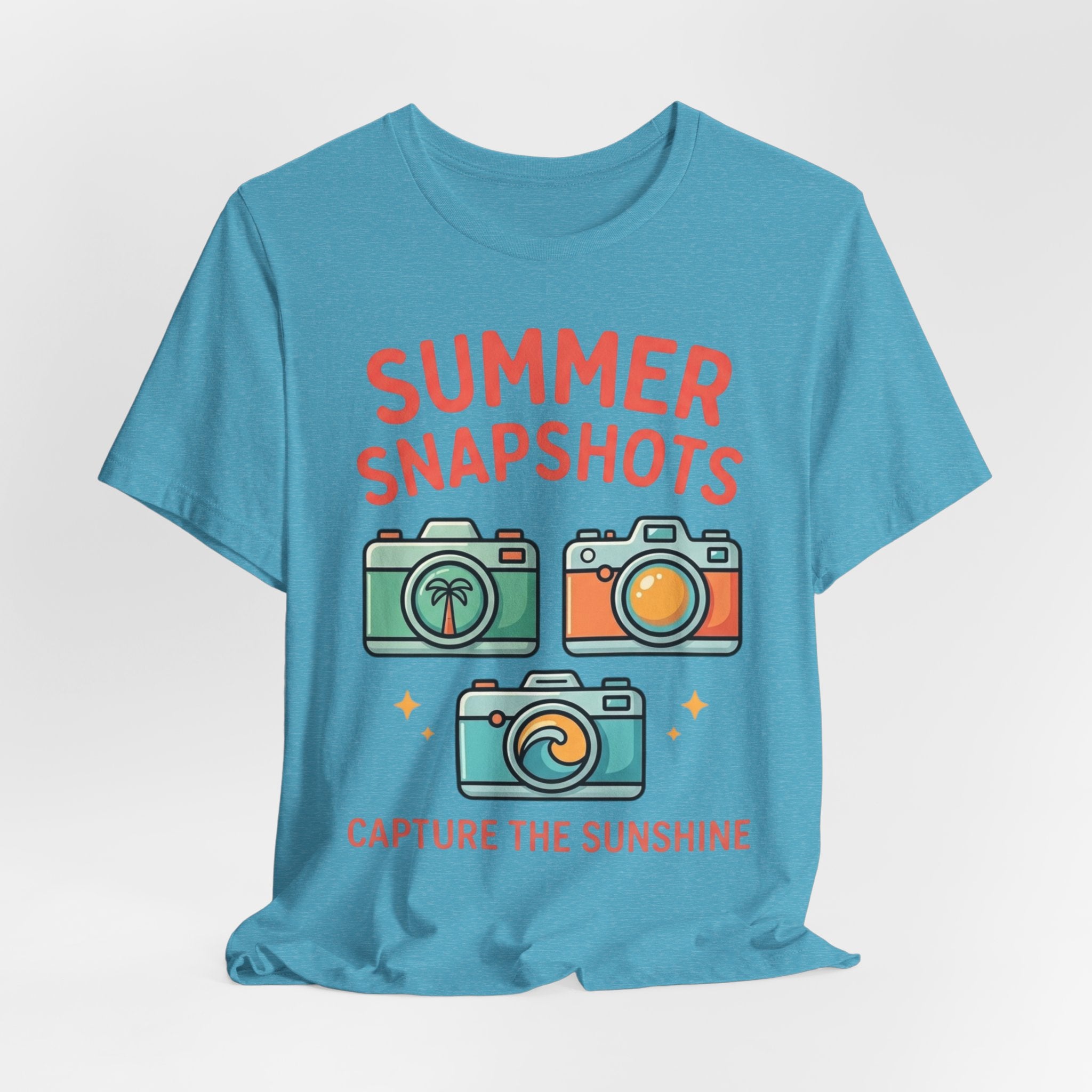 Summer Snapshots Tee — "Capture the Sunshine" Camera Graphic T-Shirt