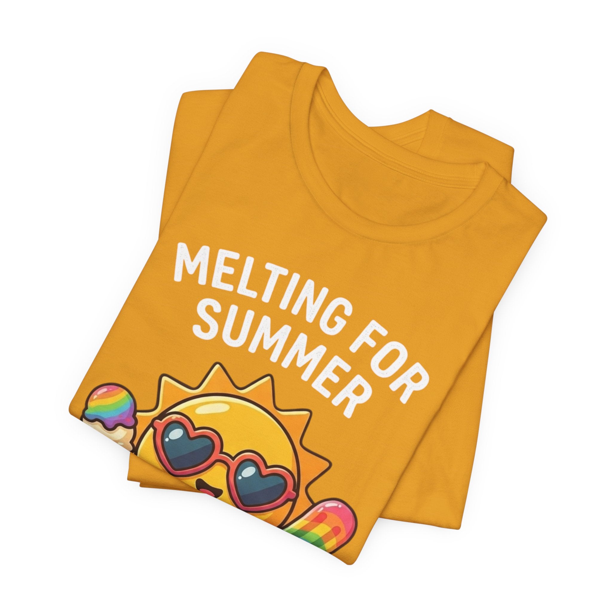 Melting for Summer Tee — "Don't Be a Brain Freeze" Cute Sun Ice Cream T-Shirt