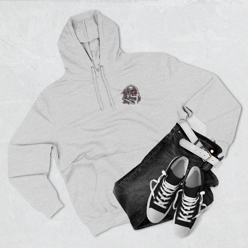 Grim Reaper Hoodie — “I’m Not Here to Make Friends” Graphic Fleece Hoodie
