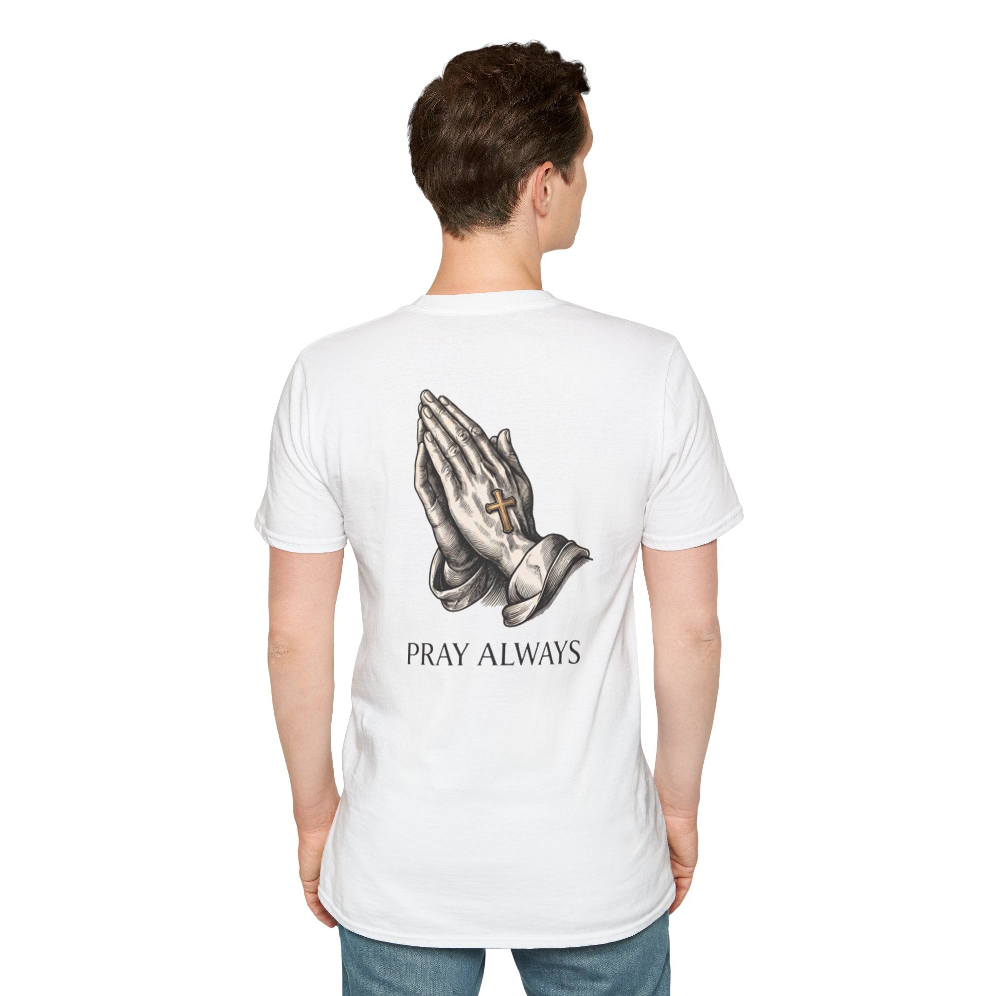 Prayer Hands T-Shirt — "Pray Always" Christian Faith Tee