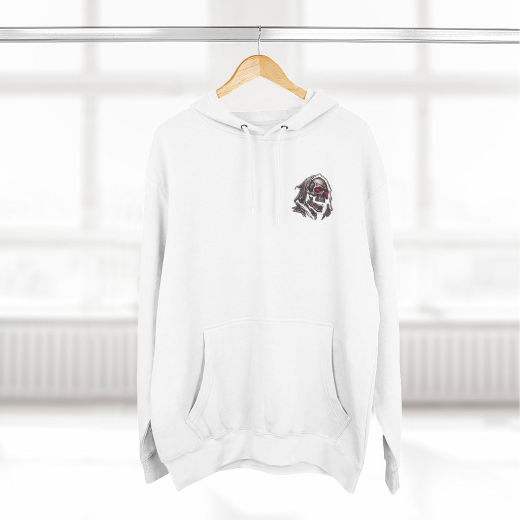 Grim Reaper Hoodie — “I’m Not Here to Make Friends” Graphic Fleece Hoodie