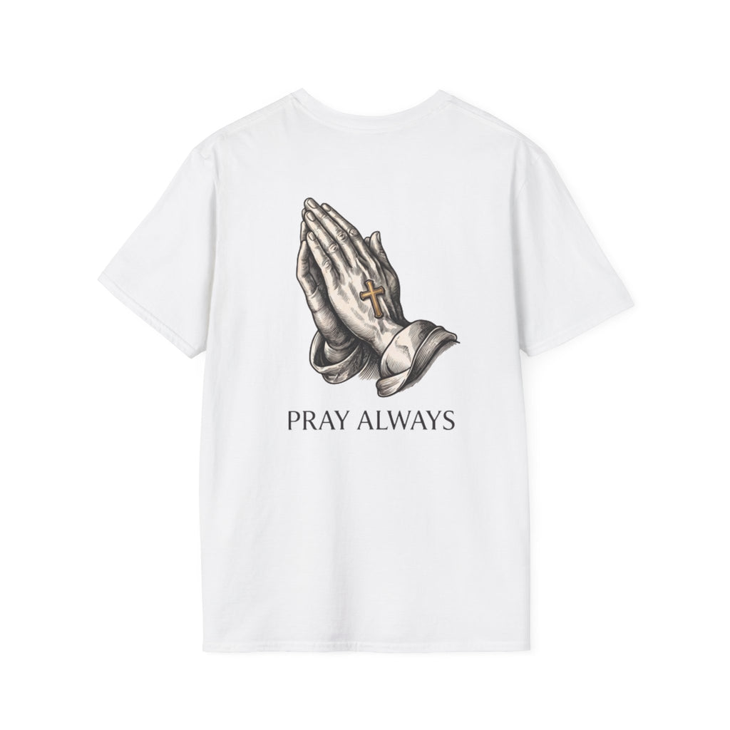 Prayer Hands T-Shirt — "Pray Always" Christian Faith Tee