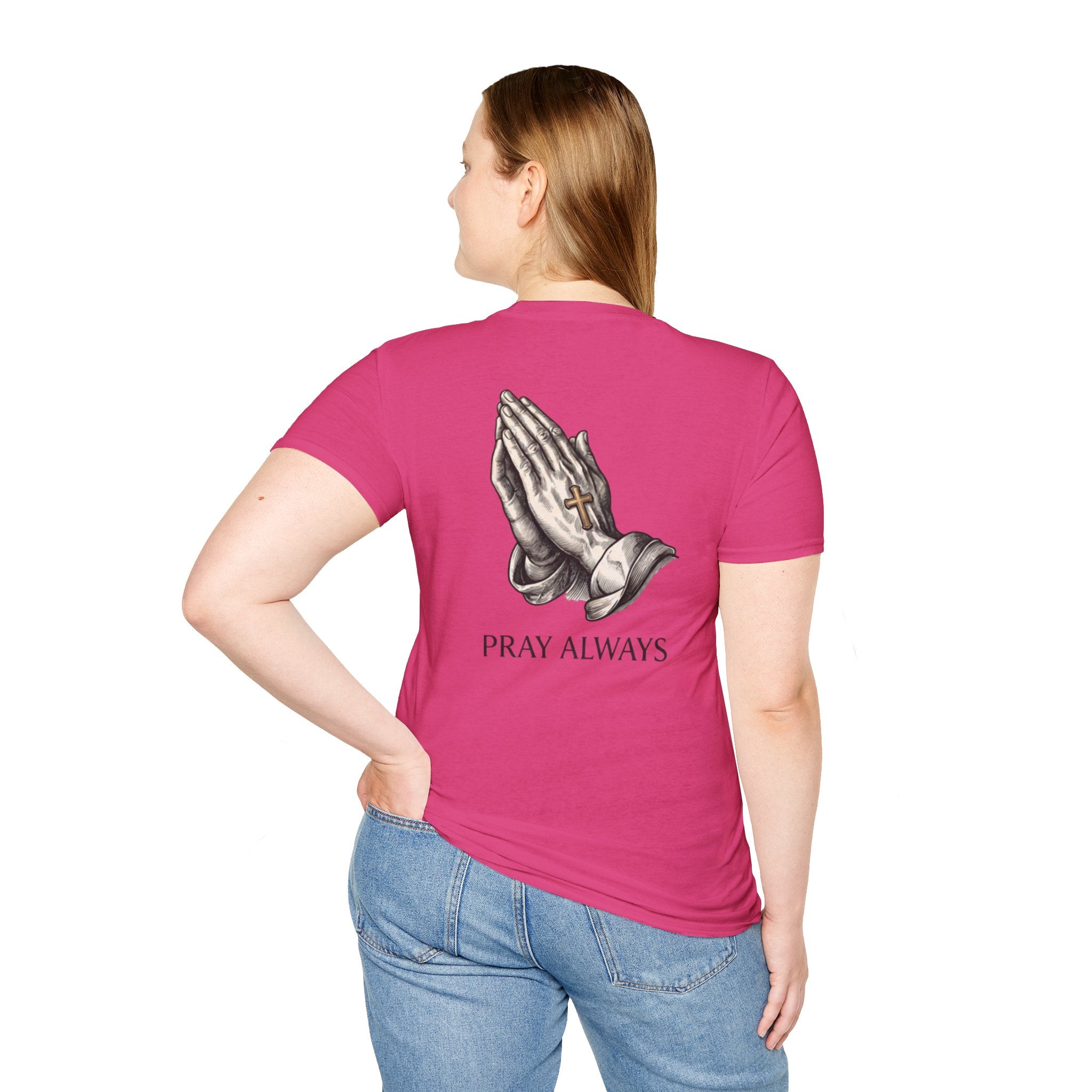 Prayer Hands T-Shirt — "Pray Always" Christian Faith Tee