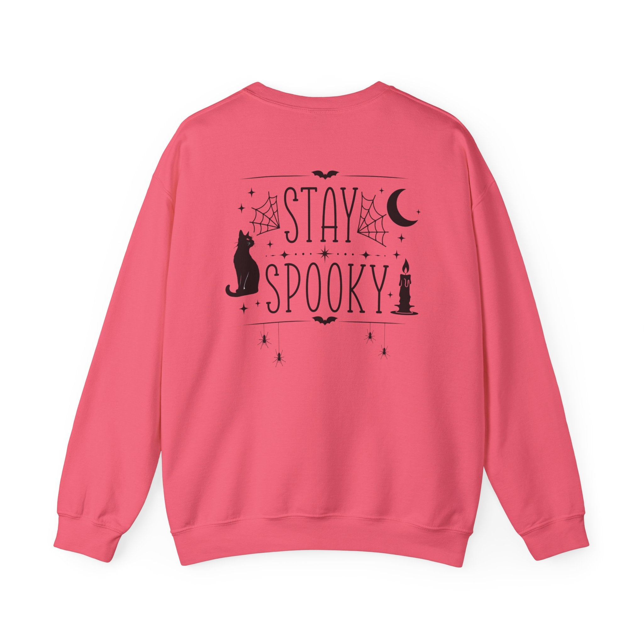 Stay Spooky Sweatshirt – Halloween Cat Moon Graphic Crewneck
