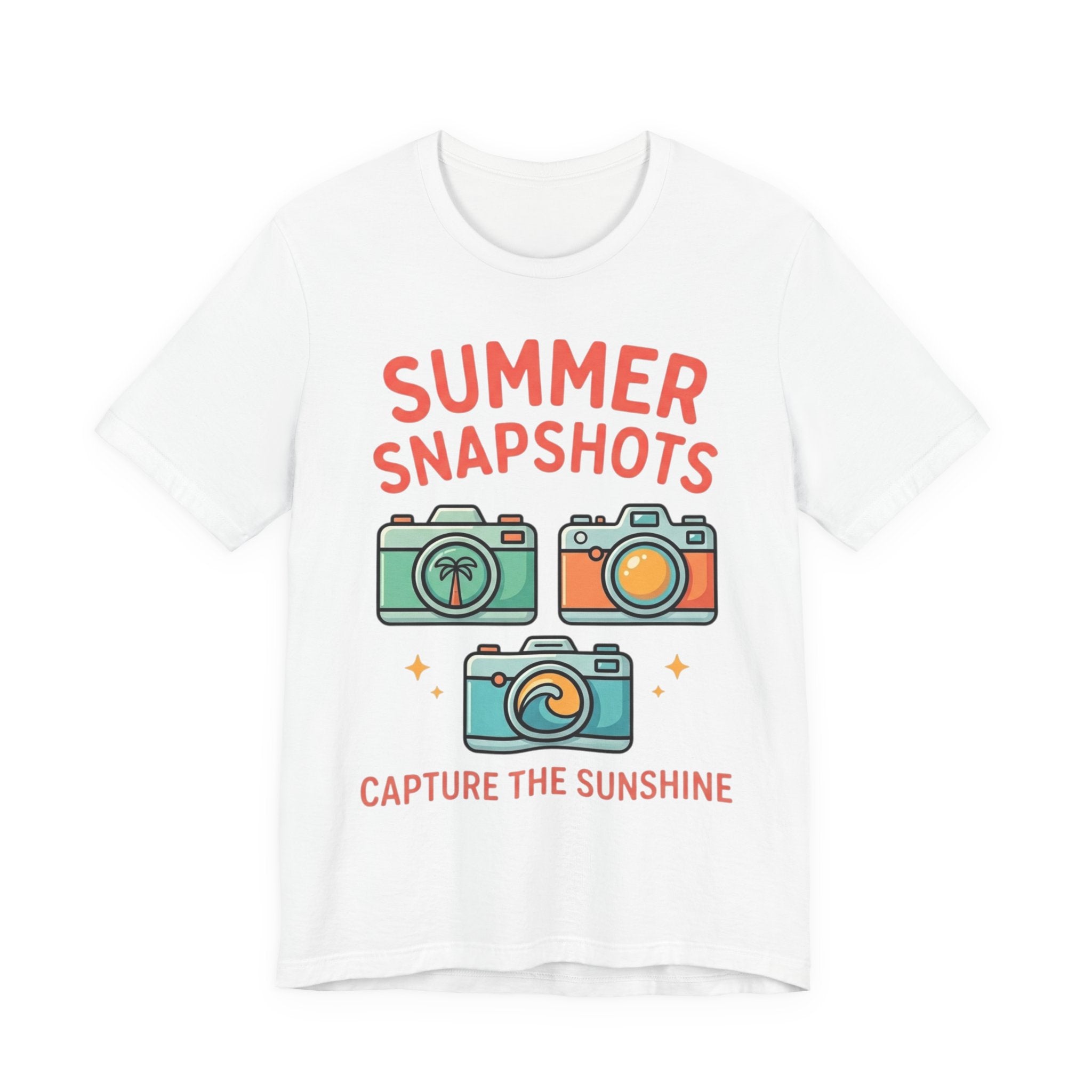 Summer Snapshots Tee — "Capture the Sunshine" Camera Graphic T-Shirt