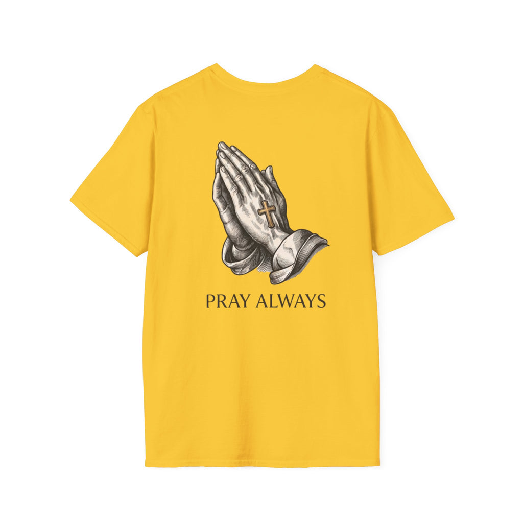 Prayer Hands T-Shirt — "Pray Always" Christian Faith Tee