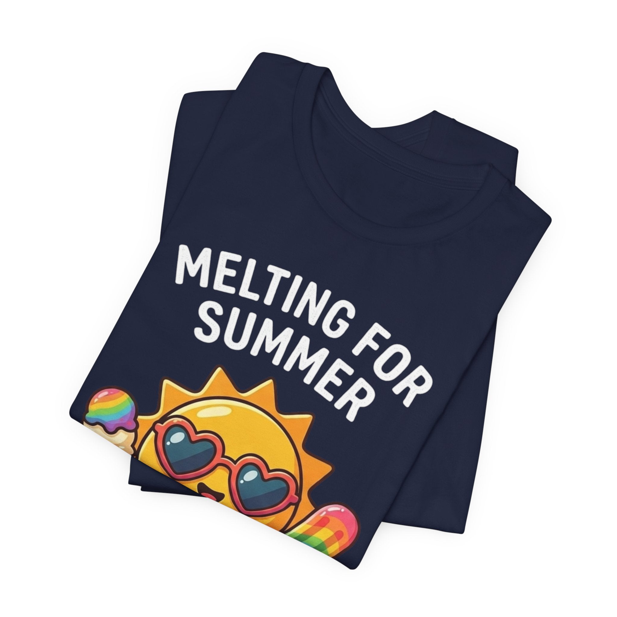 Melting for Summer Tee — "Don't Be a Brain Freeze" Cute Sun Ice Cream T-Shirt