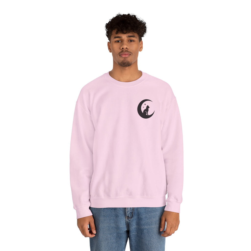 Stay Spooky Sweatshirt – Halloween Cat Moon Graphic Crewneck