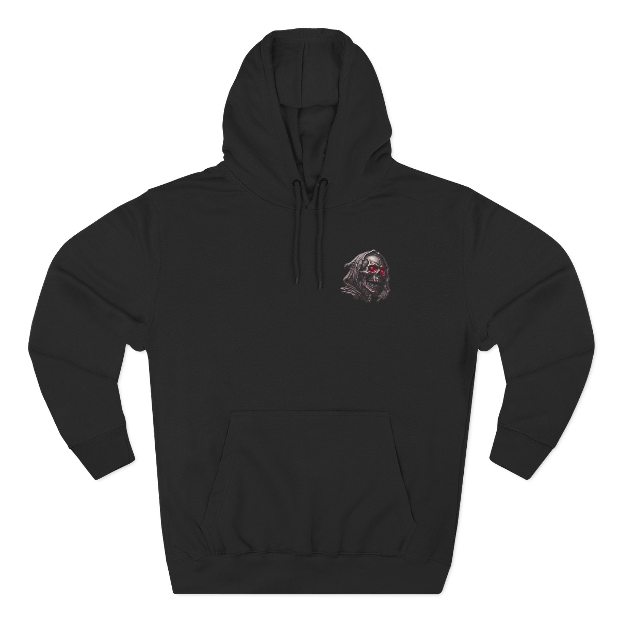 Grim Reaper Hoodie — “I’m Not Here to Make Friends” Graphic Fleece Hoodie