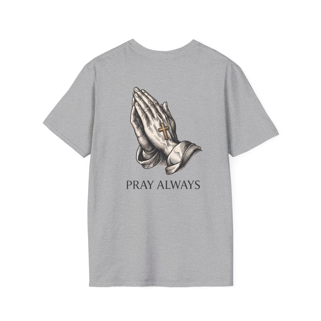 Prayer Hands T-Shirt — "Pray Always" Christian Faith Tee