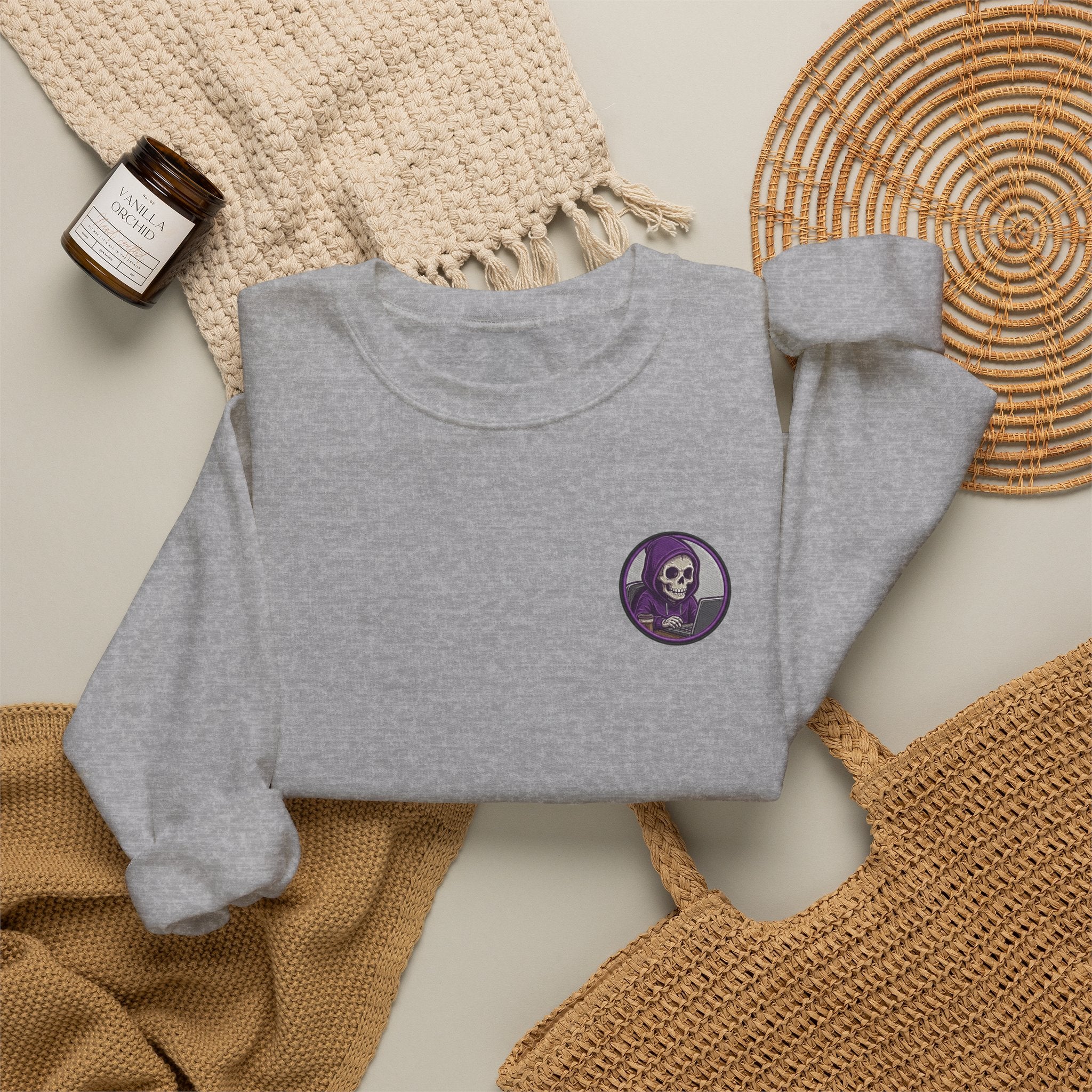 Programmer Sweatshirt — "Sleep Is for the Weak: I Code Until It Works (Or I Collapse)" Crewneck