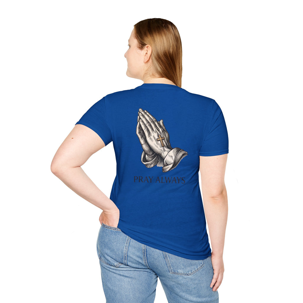 Prayer Hands T-Shirt — "Pray Always" Christian Faith Tee
