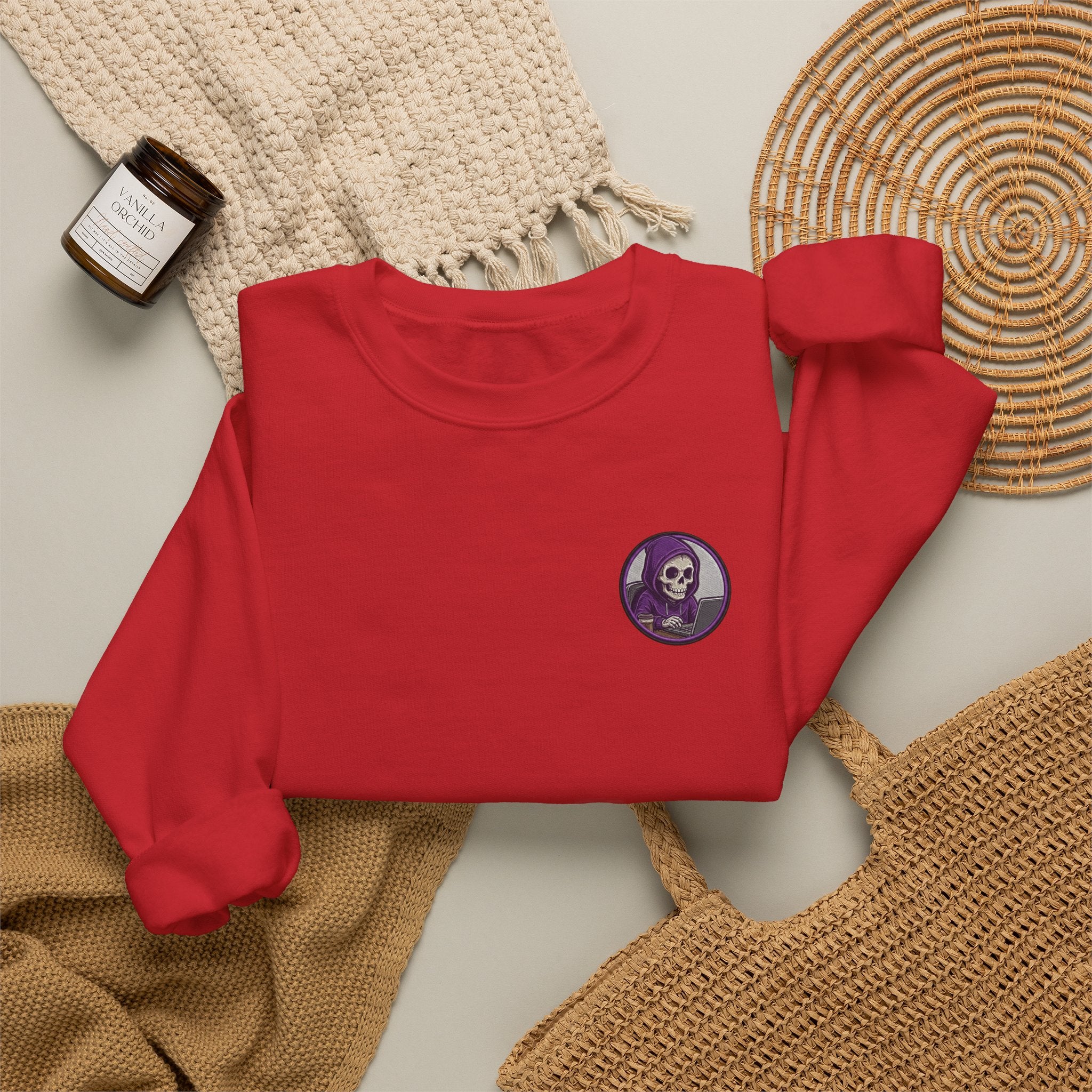 Programmer Sweatshirt — "Sleep Is for the Weak: I Code Until It Works (Or I Collapse)" Crewneck