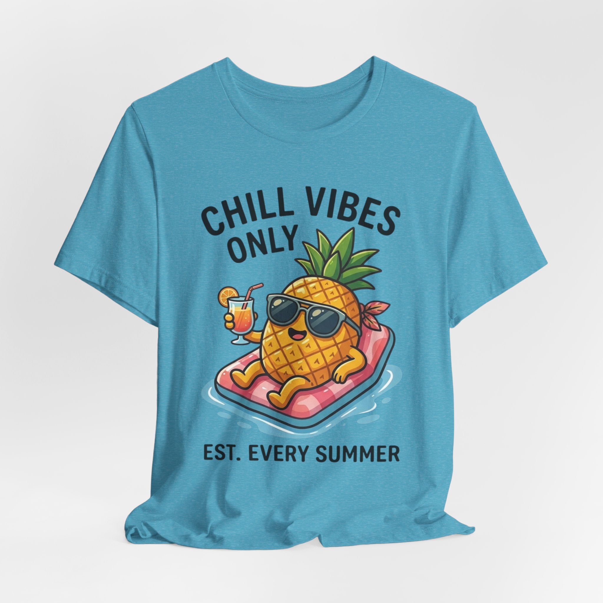 Chill Vibes Only Pineapple Tee — Summer Vacation Graphic T-Shirt