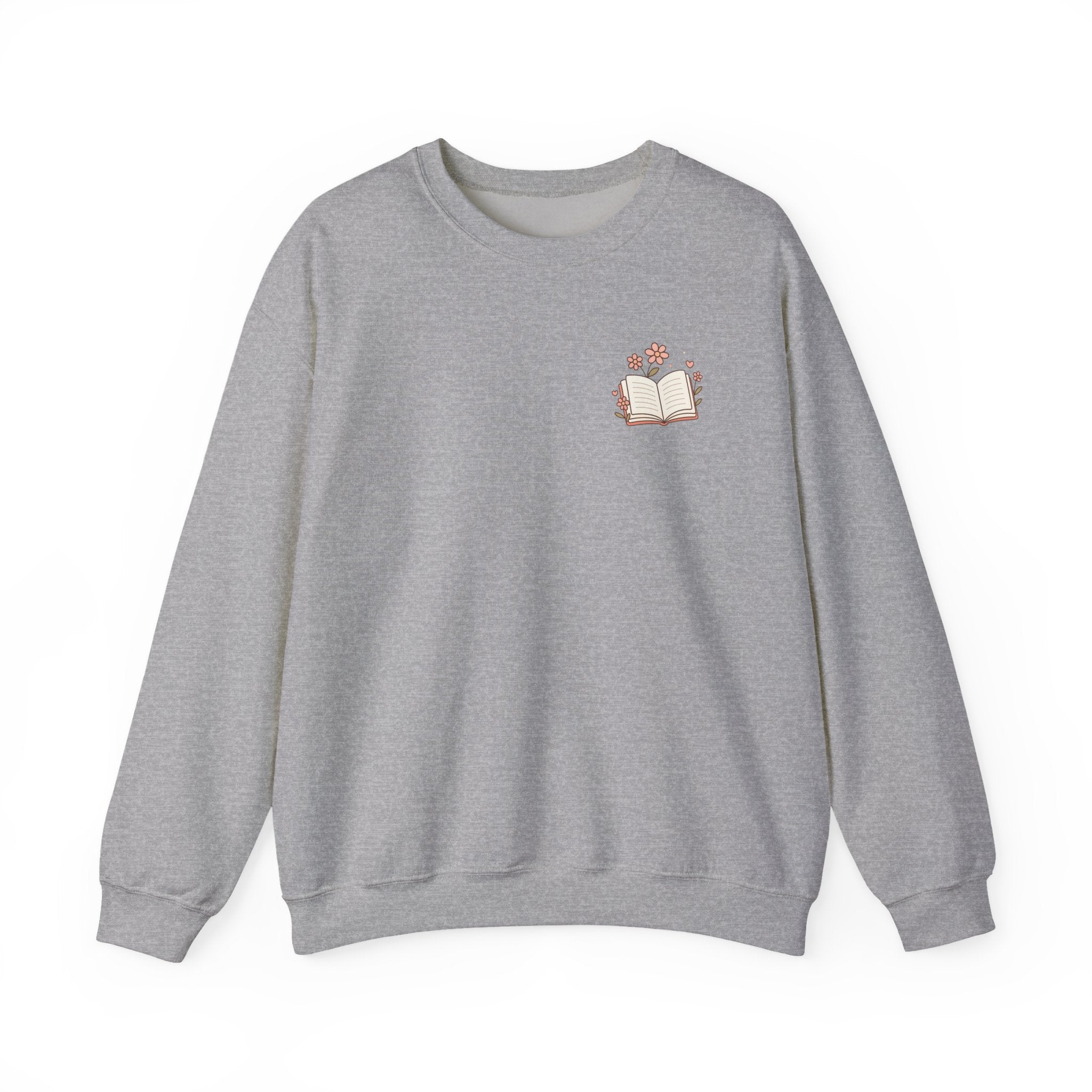 Book Lover Sweatshirt — “Fill Life with Color One Page at a Time” Crewneck