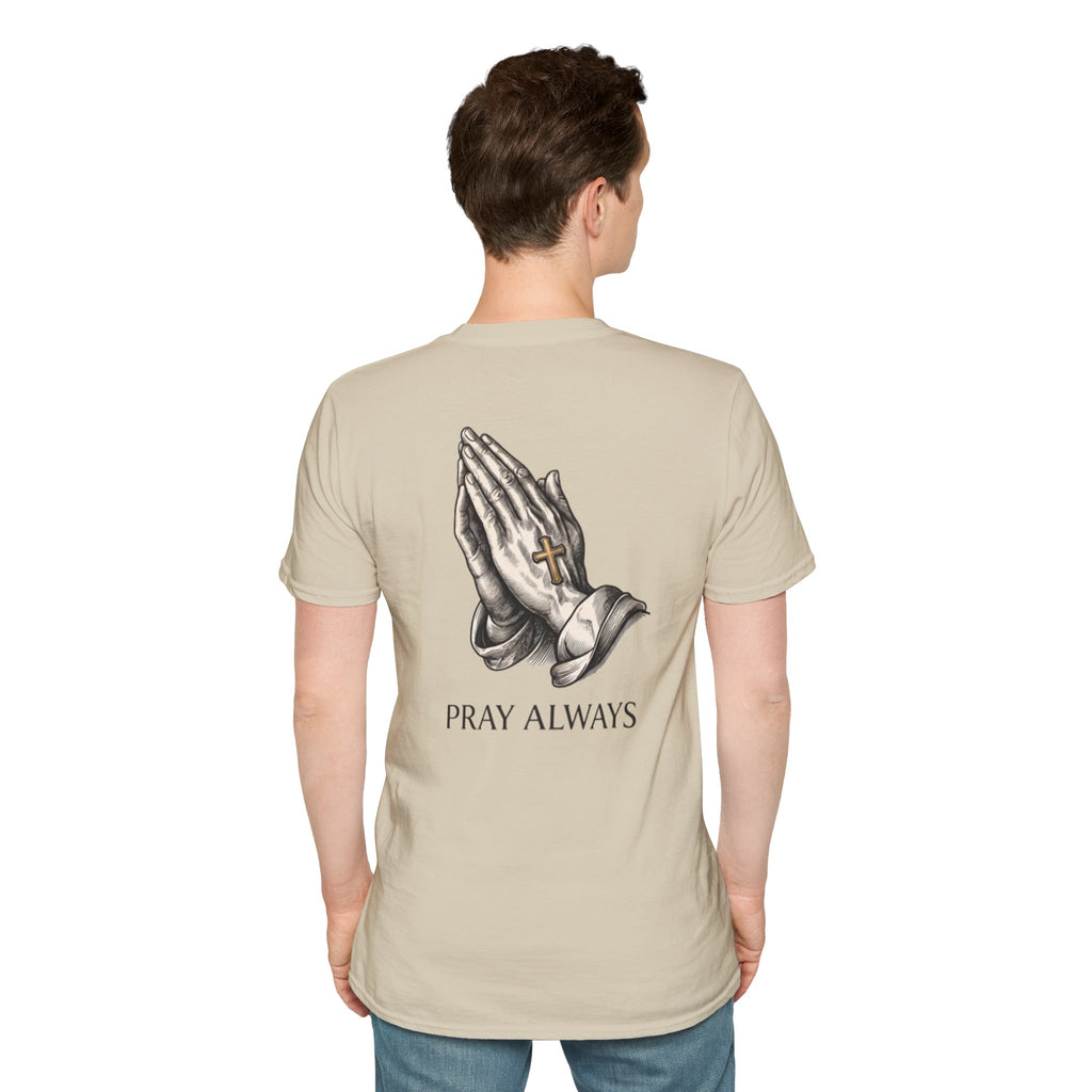 Prayer Hands T-Shirt — "Pray Always" Christian Faith Tee
