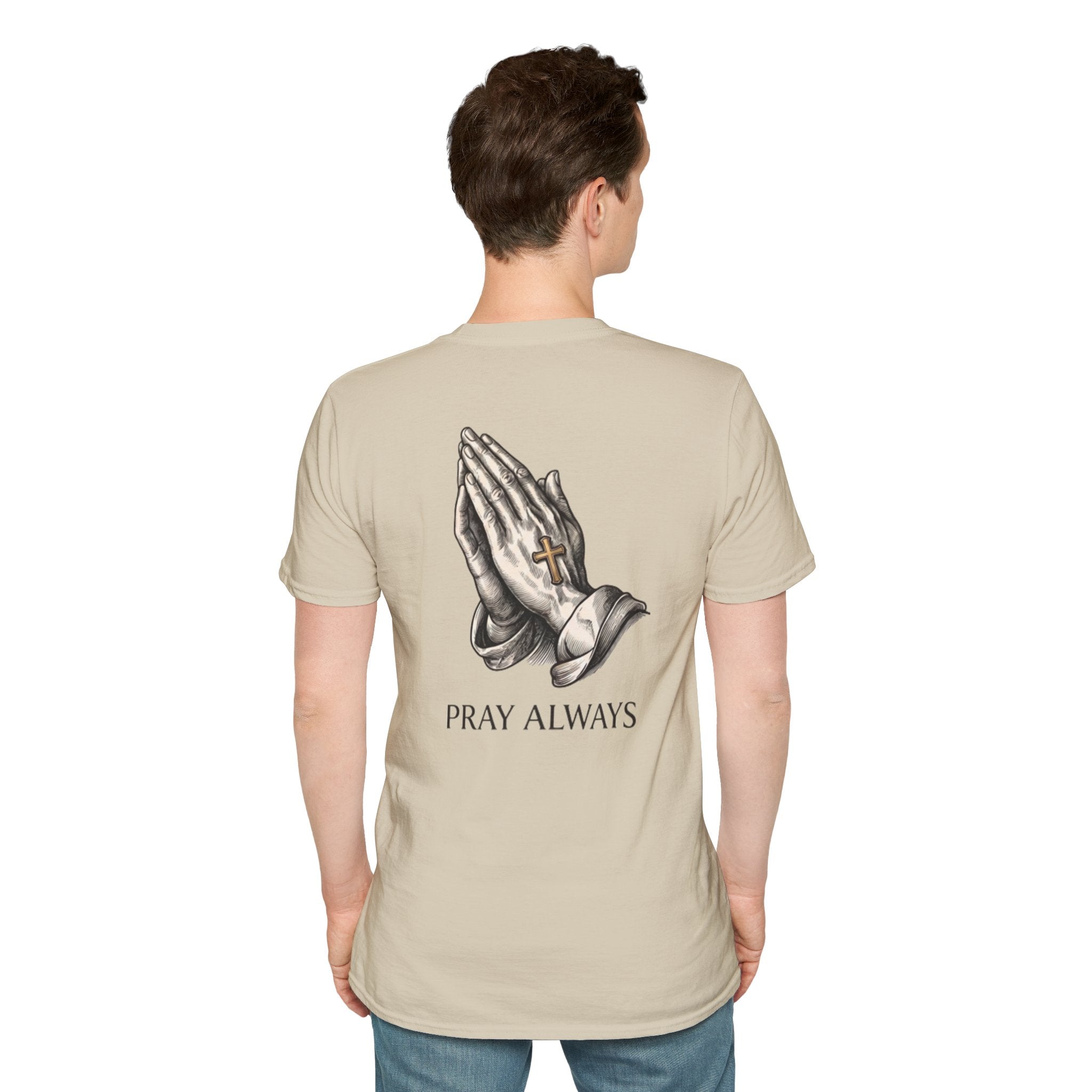 Prayer Hands T-Shirt — "Pray Always" Christian Faith Tee