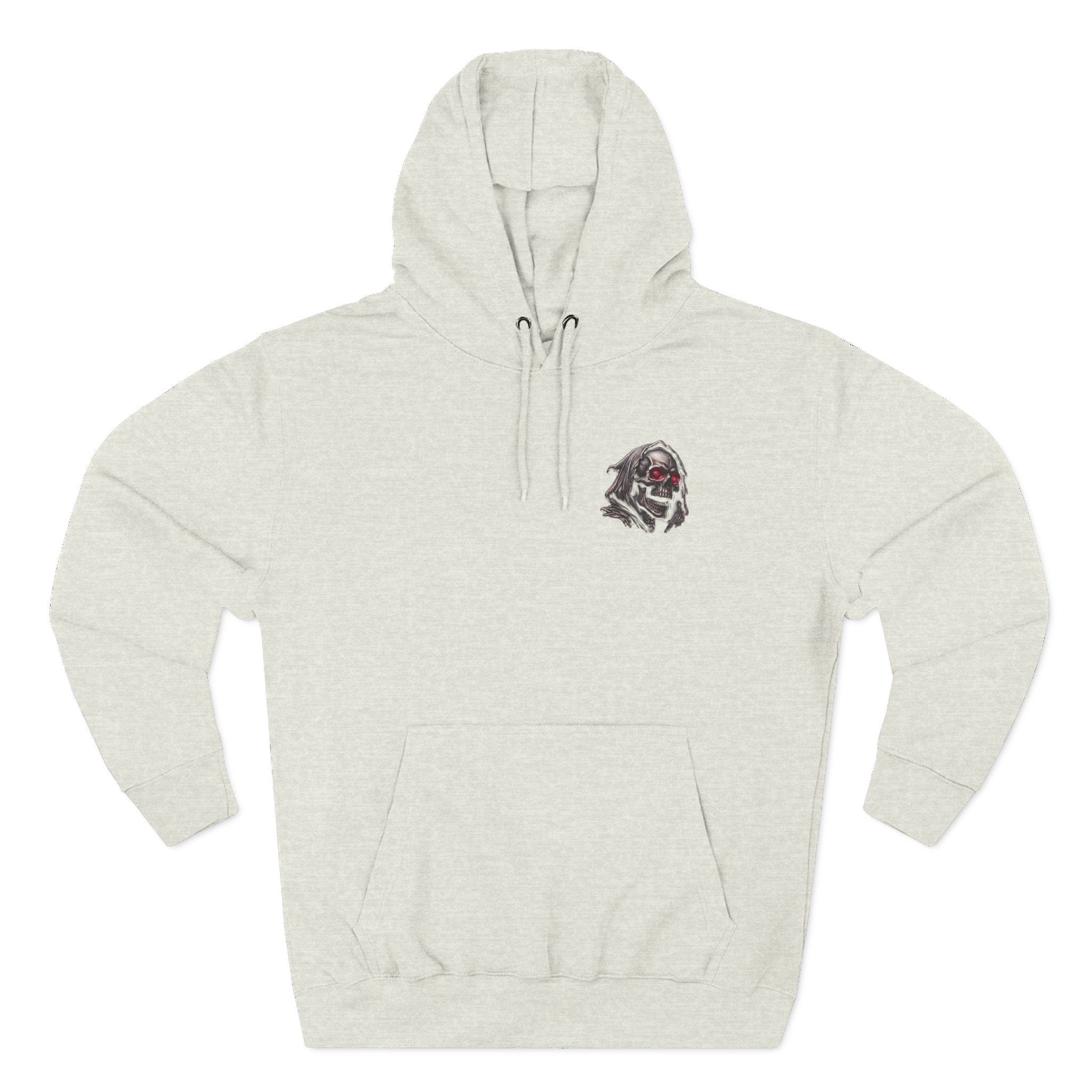 Grim Reaper Hoodie — “I’m Not Here to Make Friends” Graphic Fleece Hoodie