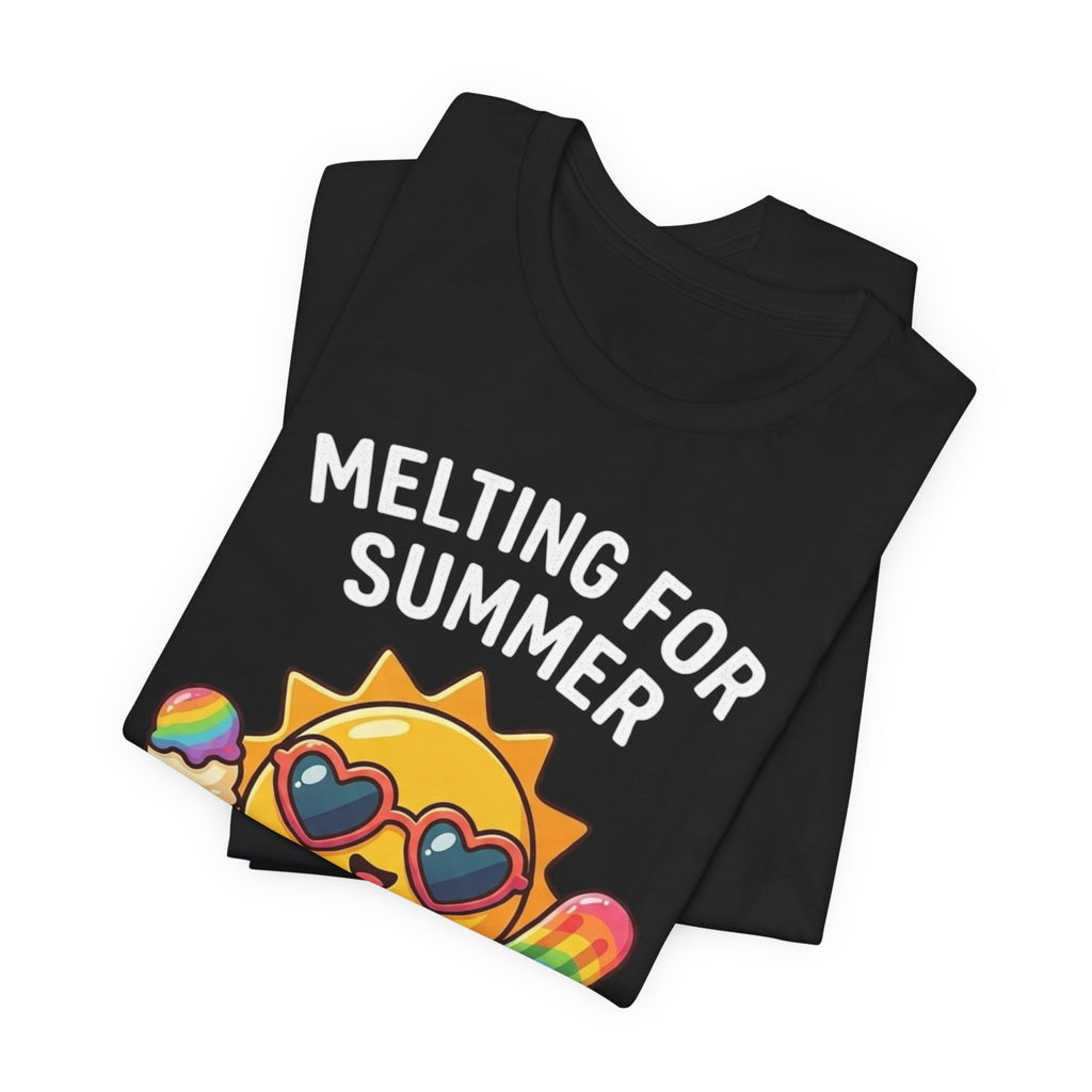 Melting for Summer Tee — "Don't Be a Brain Freeze" Cute Sun Ice Cream T-Shirt