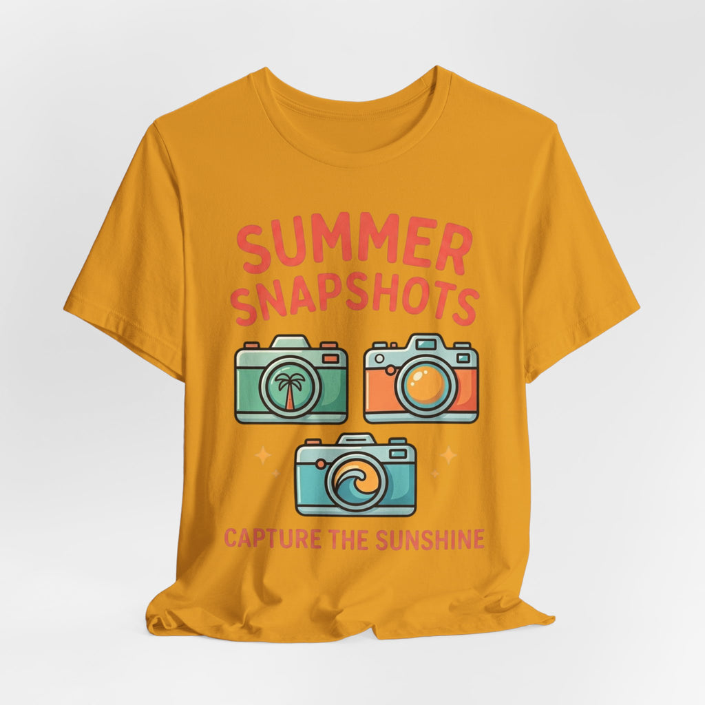 Summer Snapshots Tee — "Capture the Sunshine" Camera Graphic T-Shirt