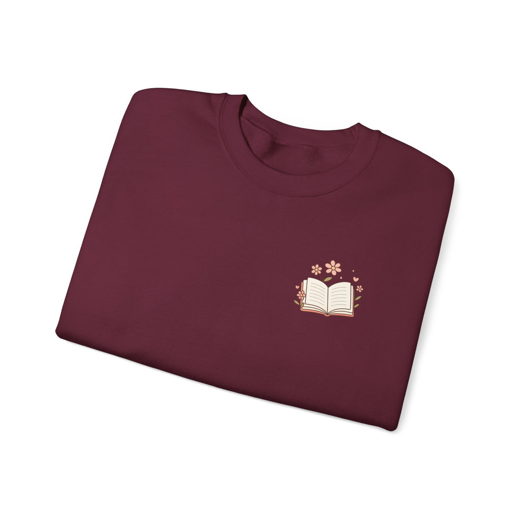 Book Lover Sweatshirt — “Fill Life with Color One Page at a Time” Crewneck