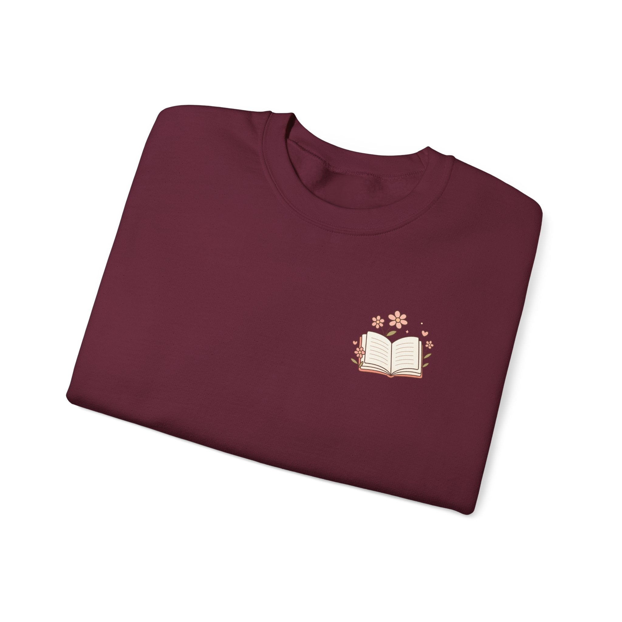 Book Lover Sweatshirt — “Fill Life with Color One Page at a Time” Crewneck