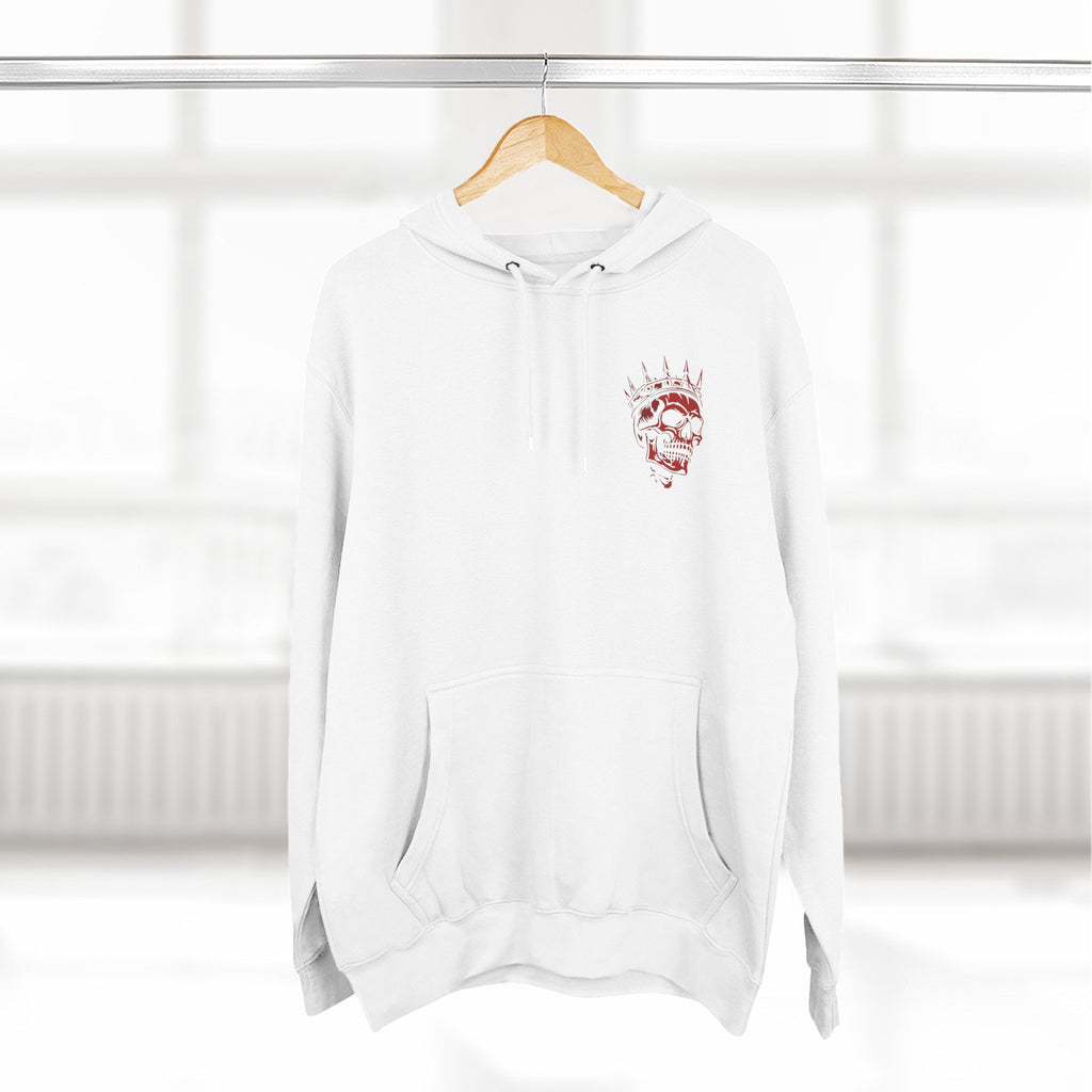 King of the Night Hoodie — Gothic Skull Crown Fleece Pullover