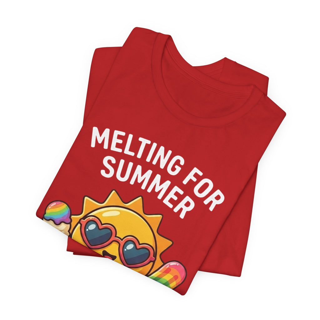 Melting for Summer Tee — "Don't Be a Brain Freeze" Cute Sun Ice Cream T-Shirt