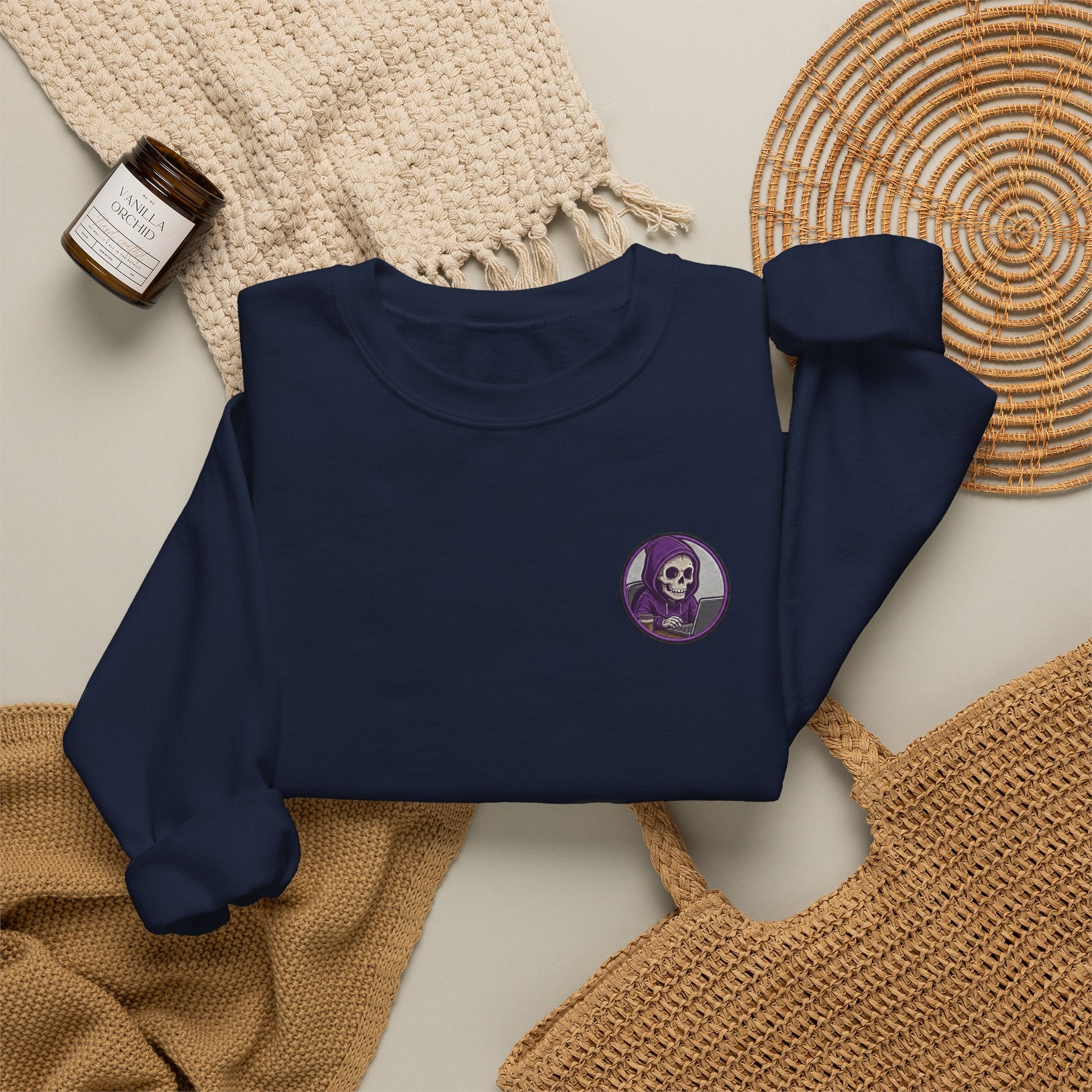 Programmer Sweatshirt — "Sleep Is for the Weak: I Code Until It Works (Or I Collapse)" Crewneck