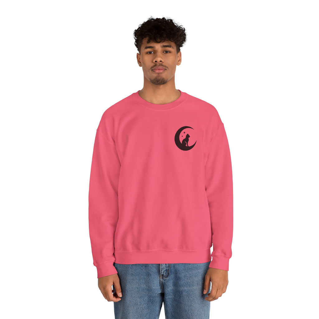 Stay Spooky Sweatshirt – Halloween Cat Moon Graphic Crewneck
