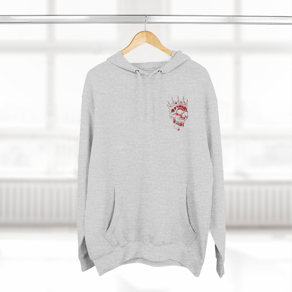 King of the Night Hoodie — Gothic Skull Crown Fleece Pullover