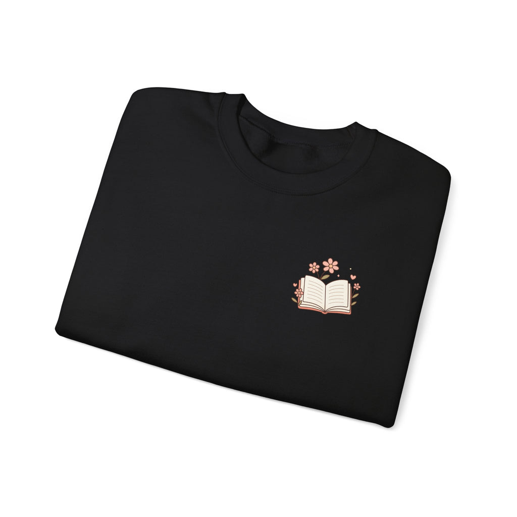 Book Lover Sweatshirt — “Fill Life with Color One Page at a Time” Crewneck