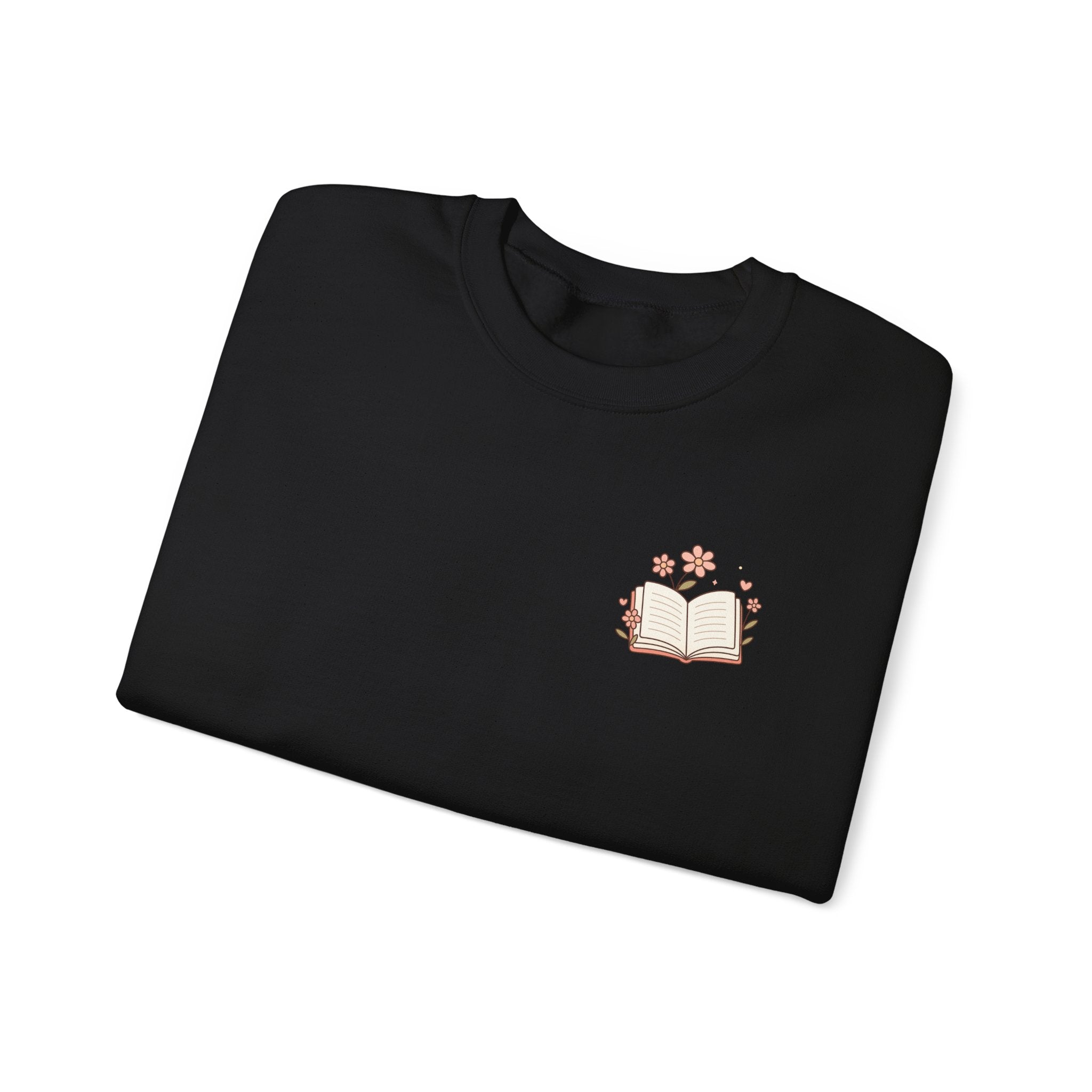 Book Lover Sweatshirt — “Fill Life with Color One Page at a Time” Crewneck