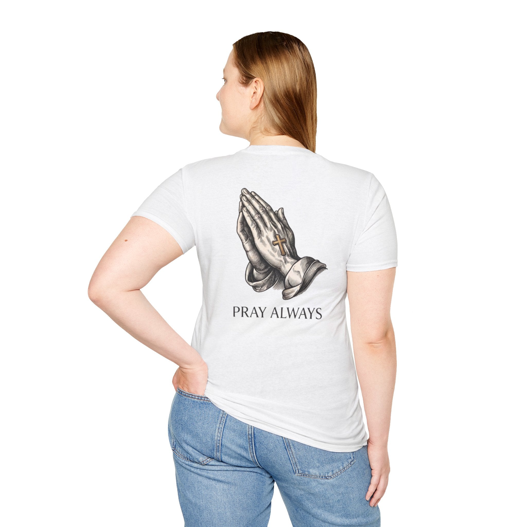 Prayer Hands T-Shirt — "Pray Always" Christian Faith Tee