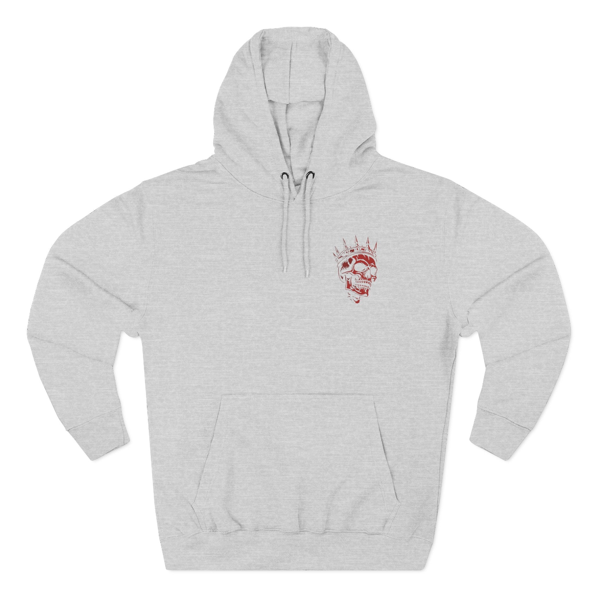 King of the Night Hoodie — Gothic Skull Crown Fleece Pullover