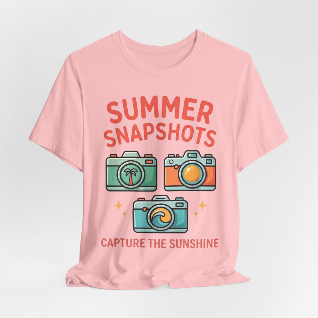 Summer Snapshots Tee — "Capture the Sunshine" Camera Graphic T-Shirt