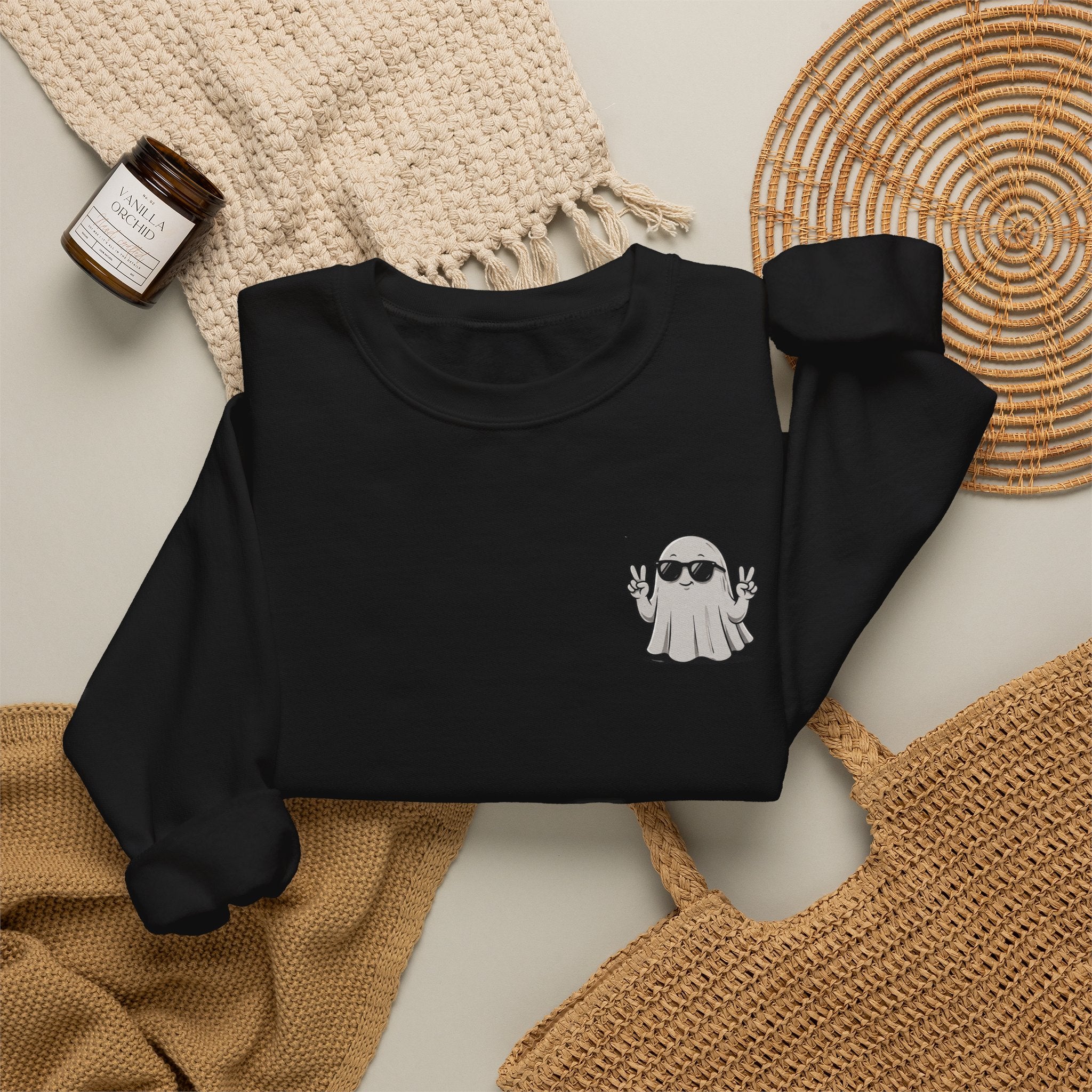 Boo-jee Ghost Sweatshirt — "Boo-jee Not Spooky, Just Expensive" Halloween Crewneck