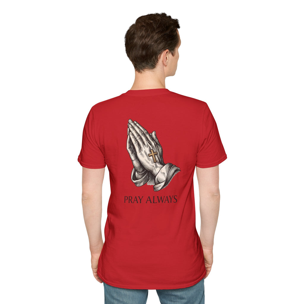 Prayer Hands T-Shirt — "Pray Always" Christian Faith Tee