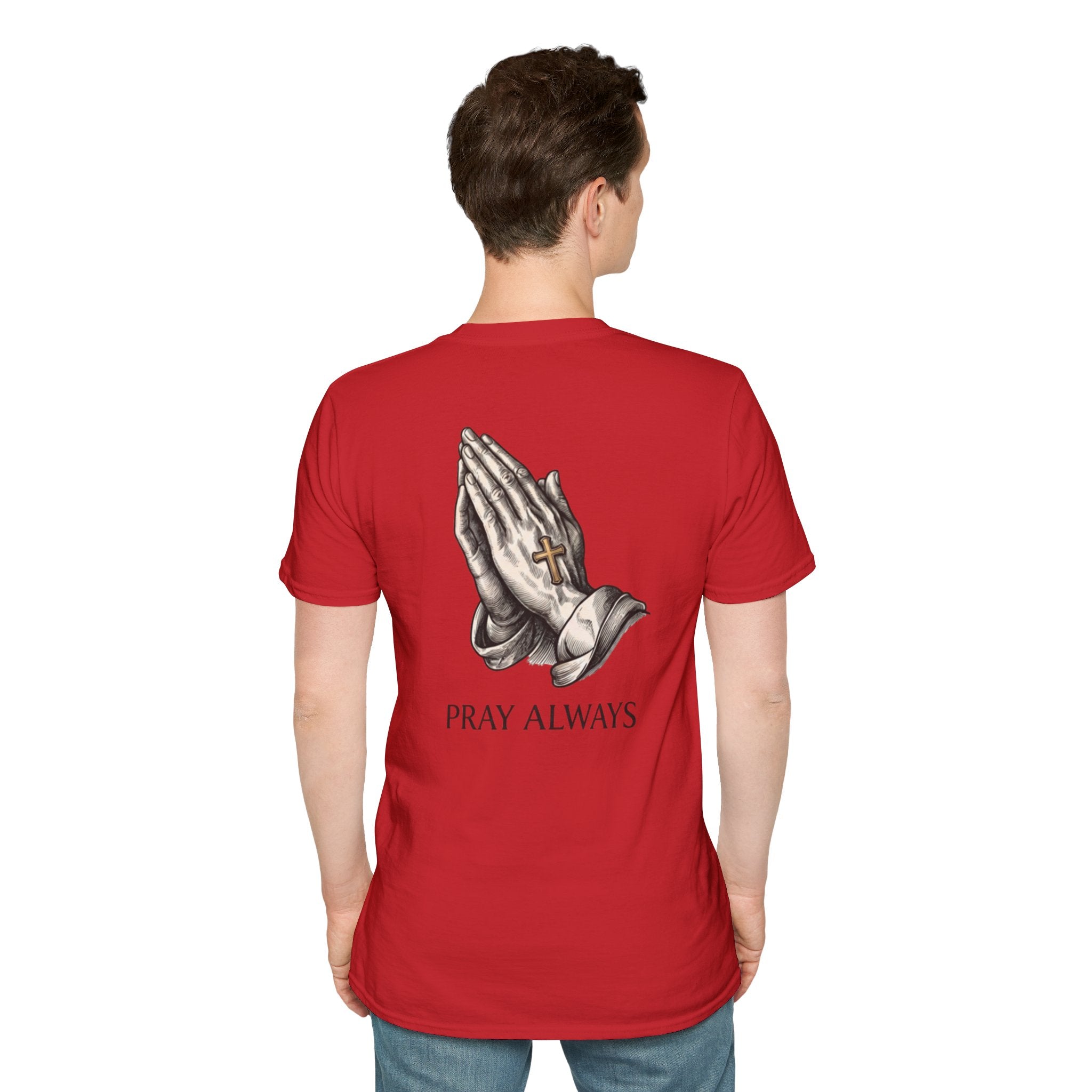 Prayer Hands T-Shirt — "Pray Always" Christian Faith Tee