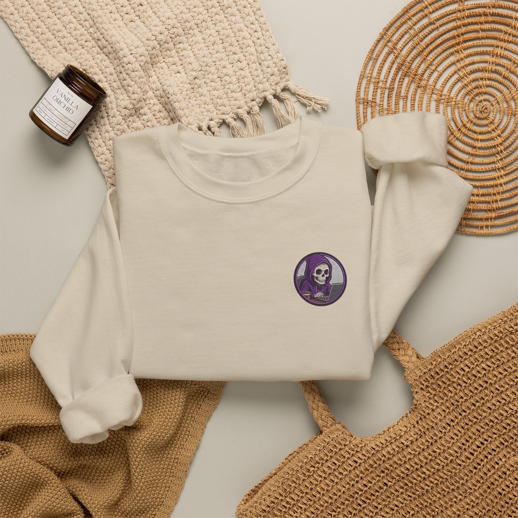 Programmer Sweatshirt — "Sleep Is for the Weak: I Code Until It Works (Or I Collapse)" Crewneck
